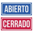 18239 / Letrero de señalización 'ABIERTO/CERRADO', 28 x 12 cm, Truper