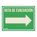 18368 / Letrero de señalización 'RUTA EVACUACIÓN DERECHA',21 x 28 cm, Truper
