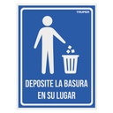 18529 / Letrero señalización'DEPOSITE LA BASURA EN SU LUGAR',21x28cm, Truper