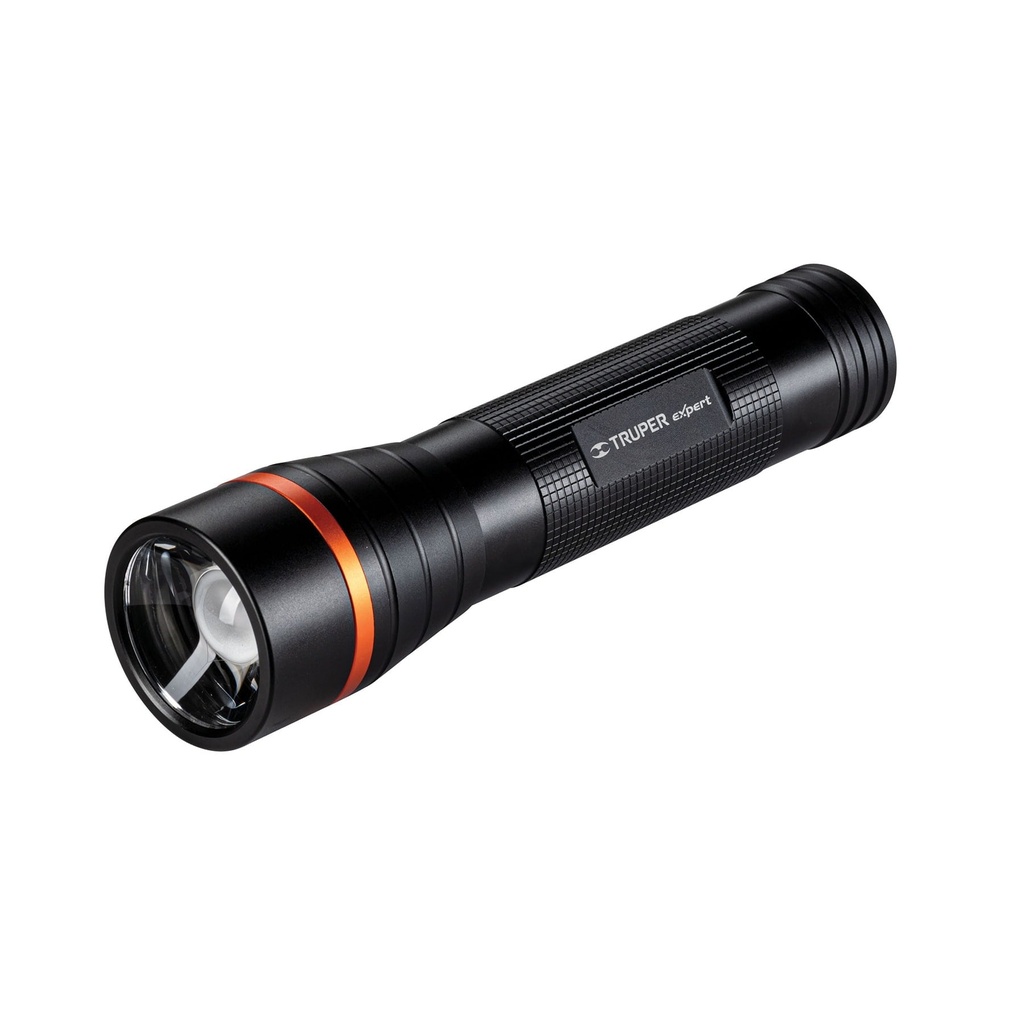 18813 / Linterna de aluminio LED Cree 500 lm con 2 pilas D, Truper, Expert