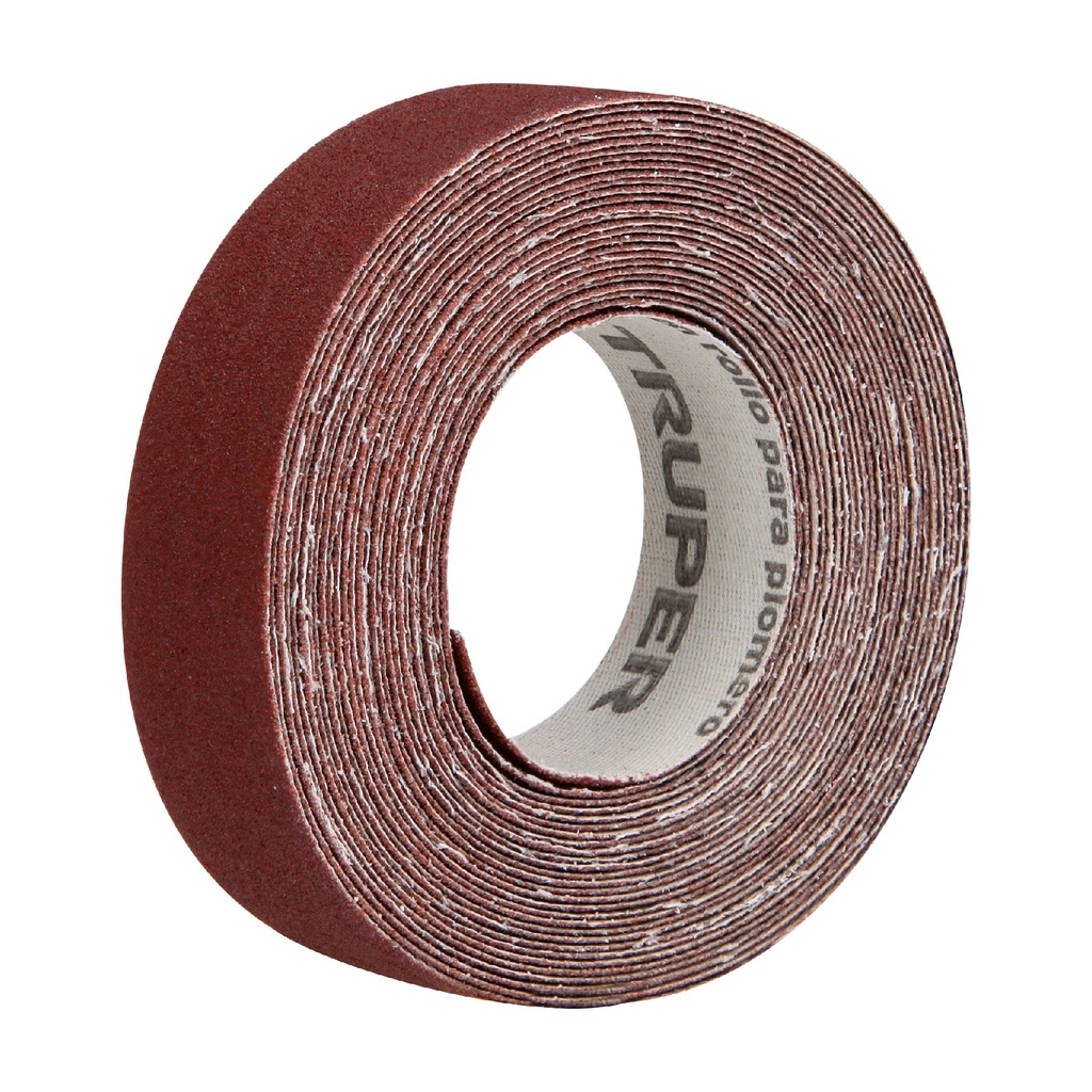 100660 / Rollo de 5 m de lija para plomero grano 120 ancho 1', Truper
