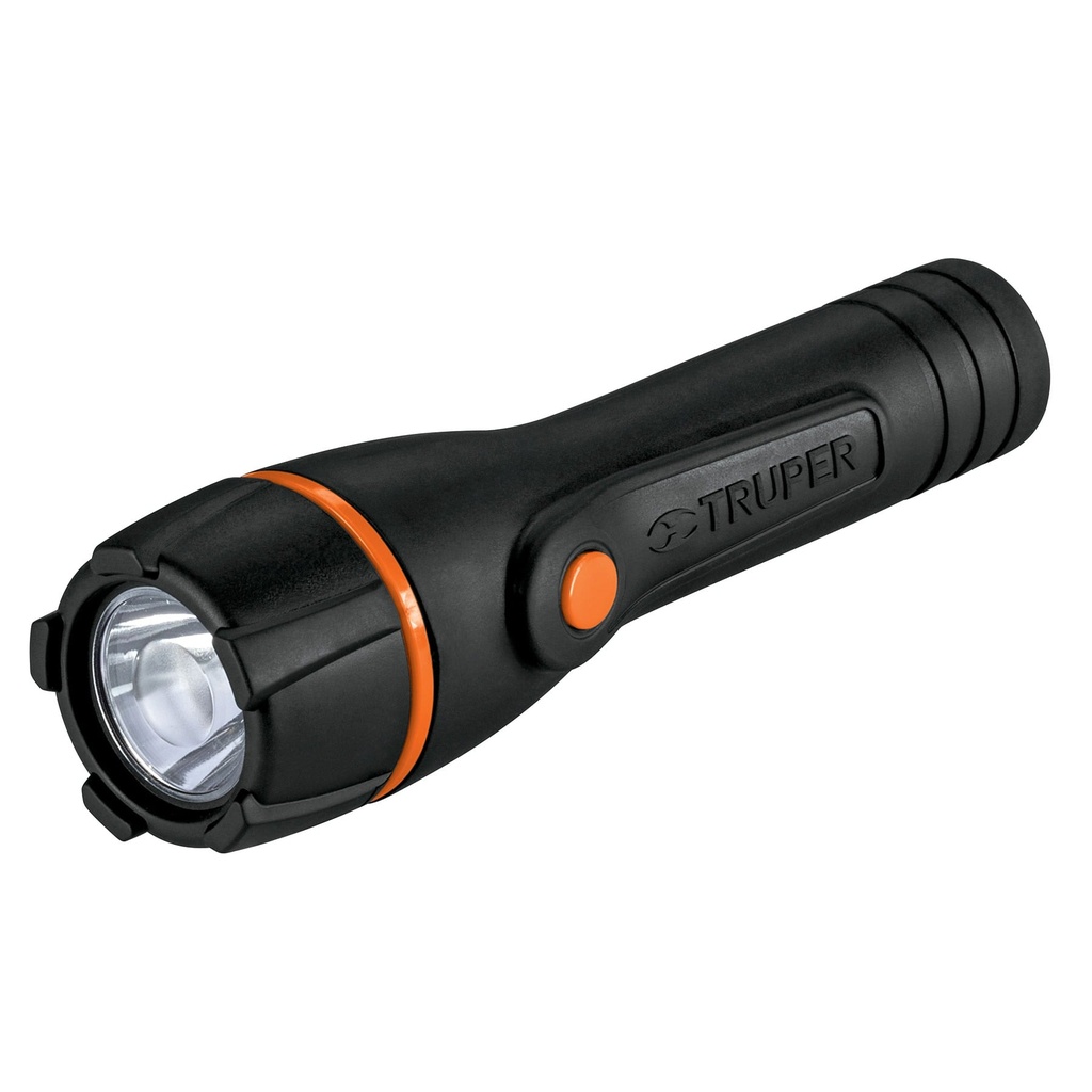 13018 / Linterna plástica 1 LED 80 lm con 2 pilas AA, Truper