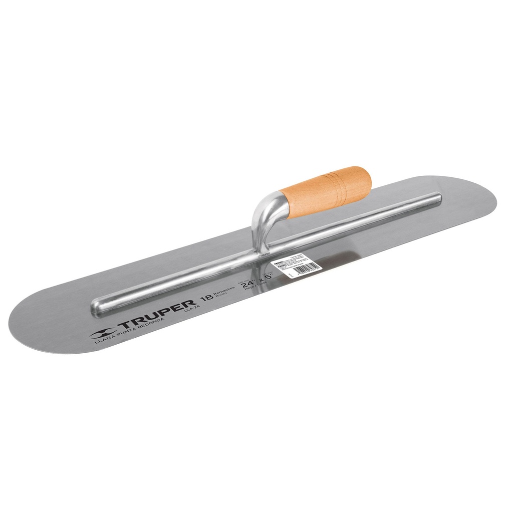 12399 / Llana canto redondo 24' x 5' con mango de madera, Truper