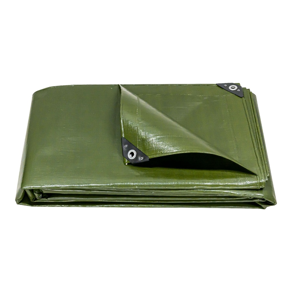 16375 / Lona uso rudo, verde olivo, 4 x 5 m, Truper Expert