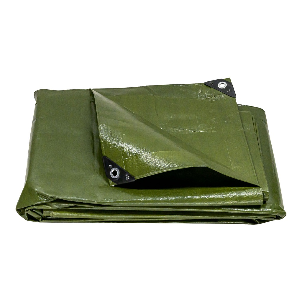 16376 / Lona uso rudo, verde olivo, 4 X 6 m, Truper Expert