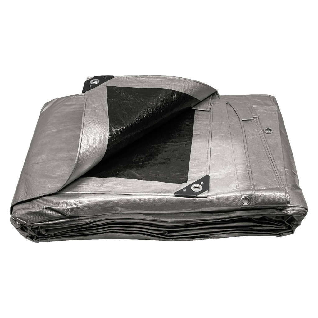 10778 / Lona gris reforzada 6 x 9 m, Truper