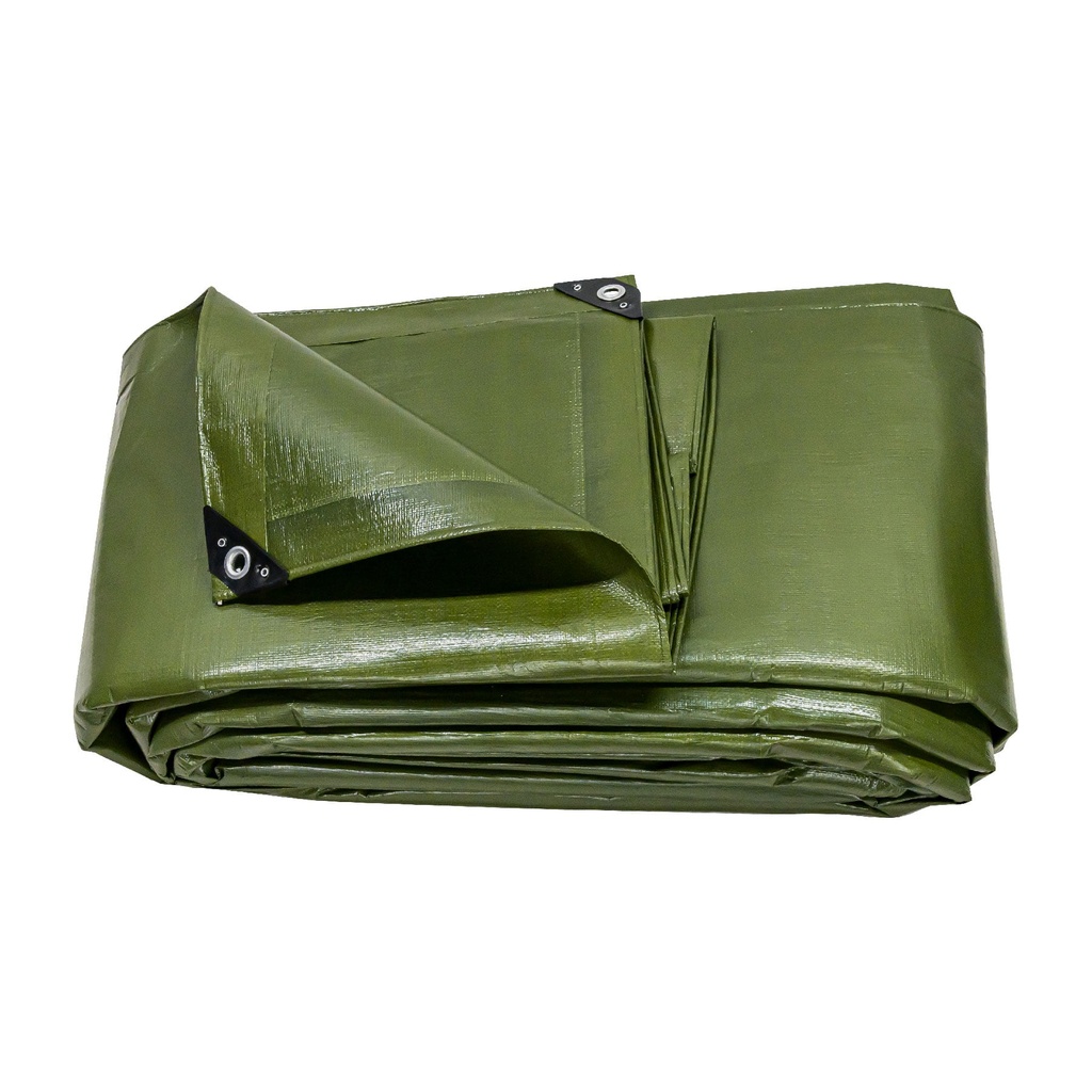 16378 / Lona uso rudo, verde olivo, 6 X 9 m, Truper Expert
