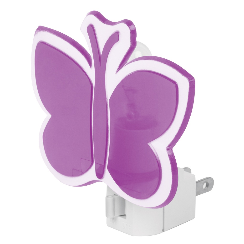 46293 / Luz de noche con lámpara E12, mariposa, Volteck
