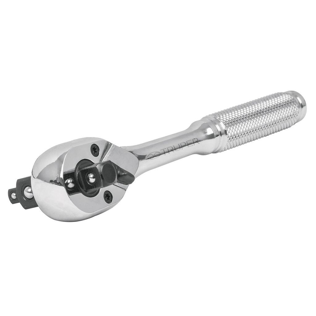 13649 / Matraca triple cuadros 1/4', 3/8' y 1/2', Truper