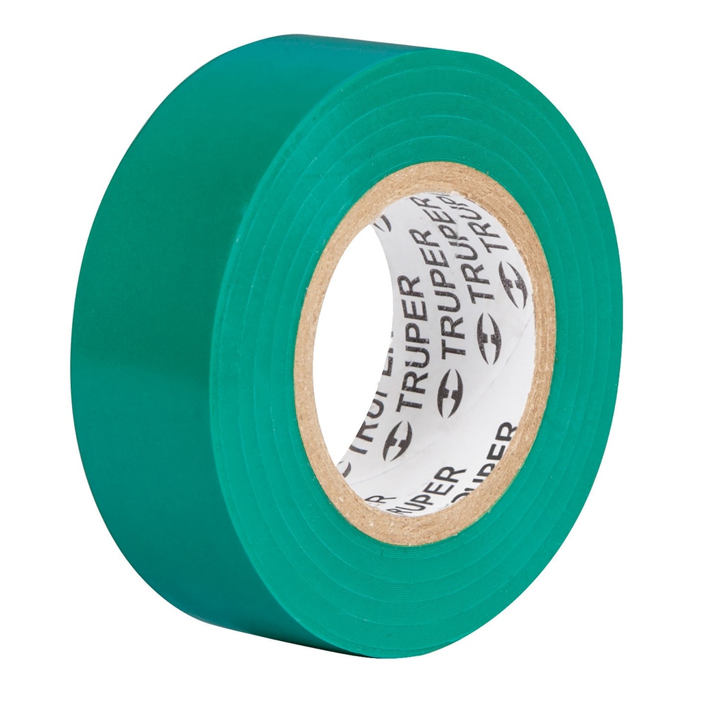 13511 / Cinta de aislar de 9 m x 19 mm, verde, Truper