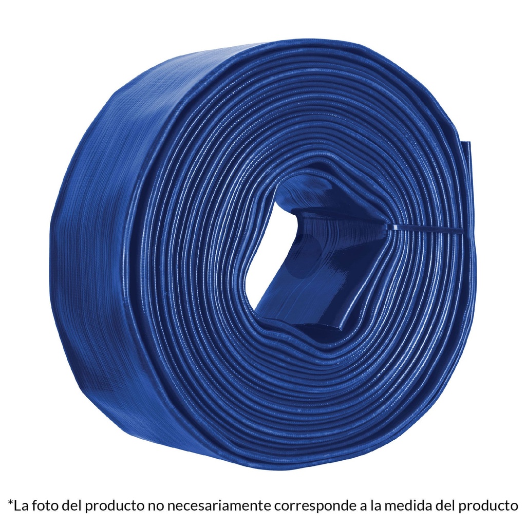 100864 / Rollo de manguera plana de 2' x 100m de descarga p/motobomba, Truper
