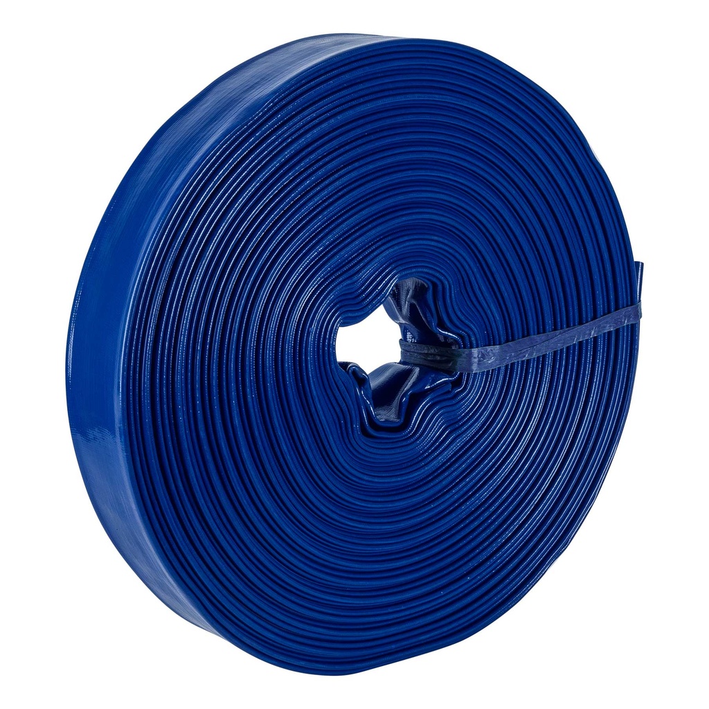 100862 / Rollo de manguera plana de 2' x 50m de descarga p/motobomba, Truper