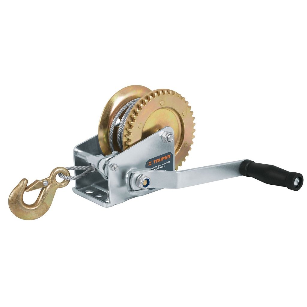 14720 / Malacate de manivela 650 kg con cable, Truper