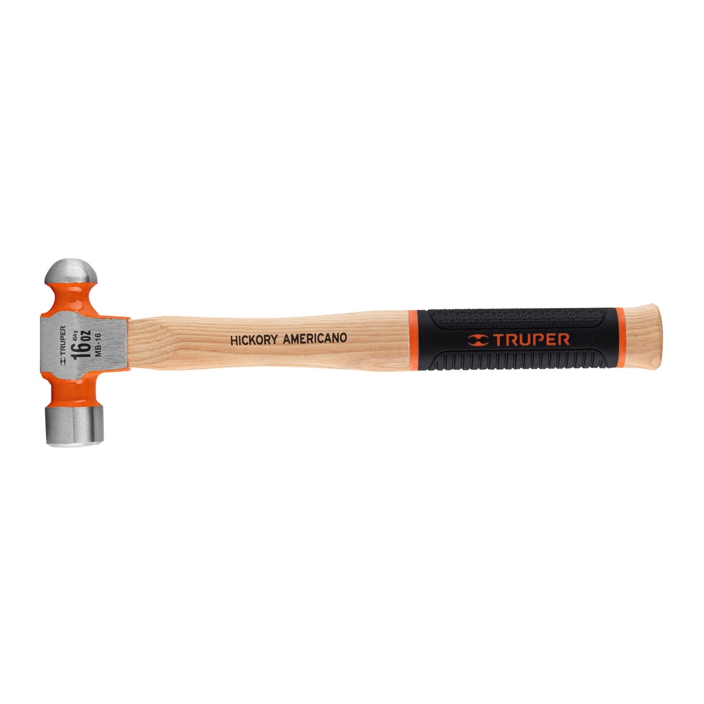 16902 / Martillo pulido de bola 16 oz mango hickory, Truper Grip