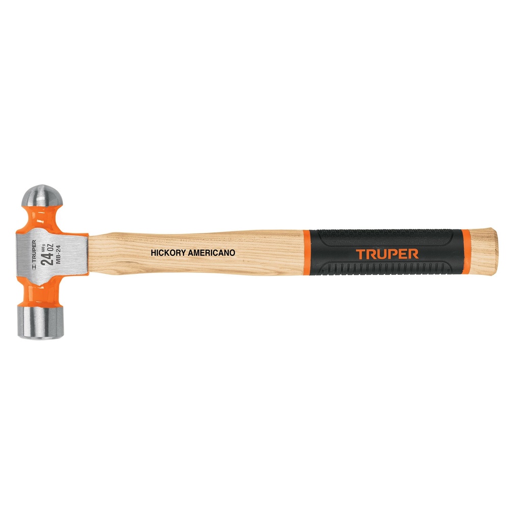 16903 / Martillo pulido de bola 24 oz mango hickory, Truper Grip