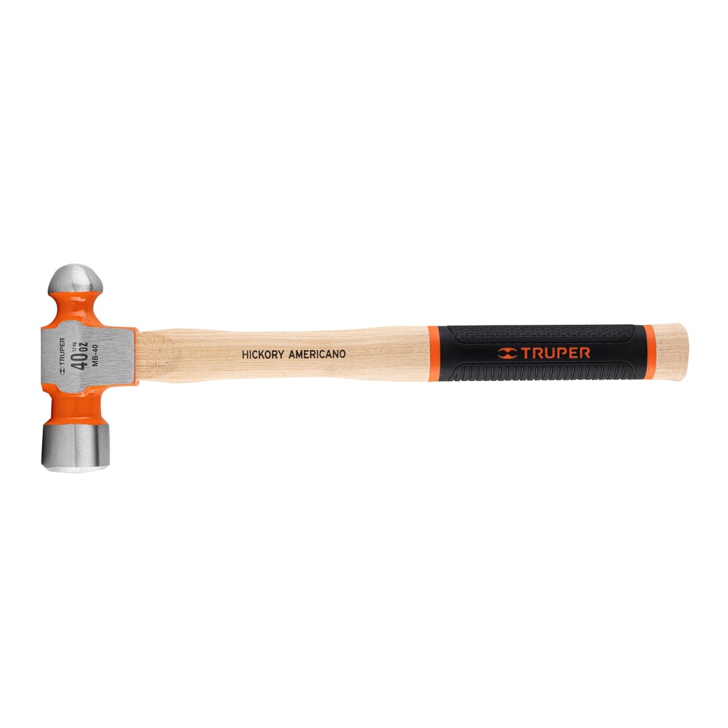 16905 / Martillo pulido de bola 40 oz mango hickory, Truper Grip