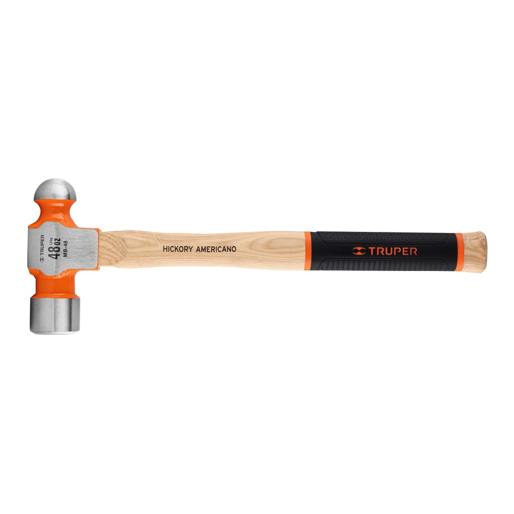 16906 / Martillo pulido de bola 48 oz mango hickory, Truper Grip