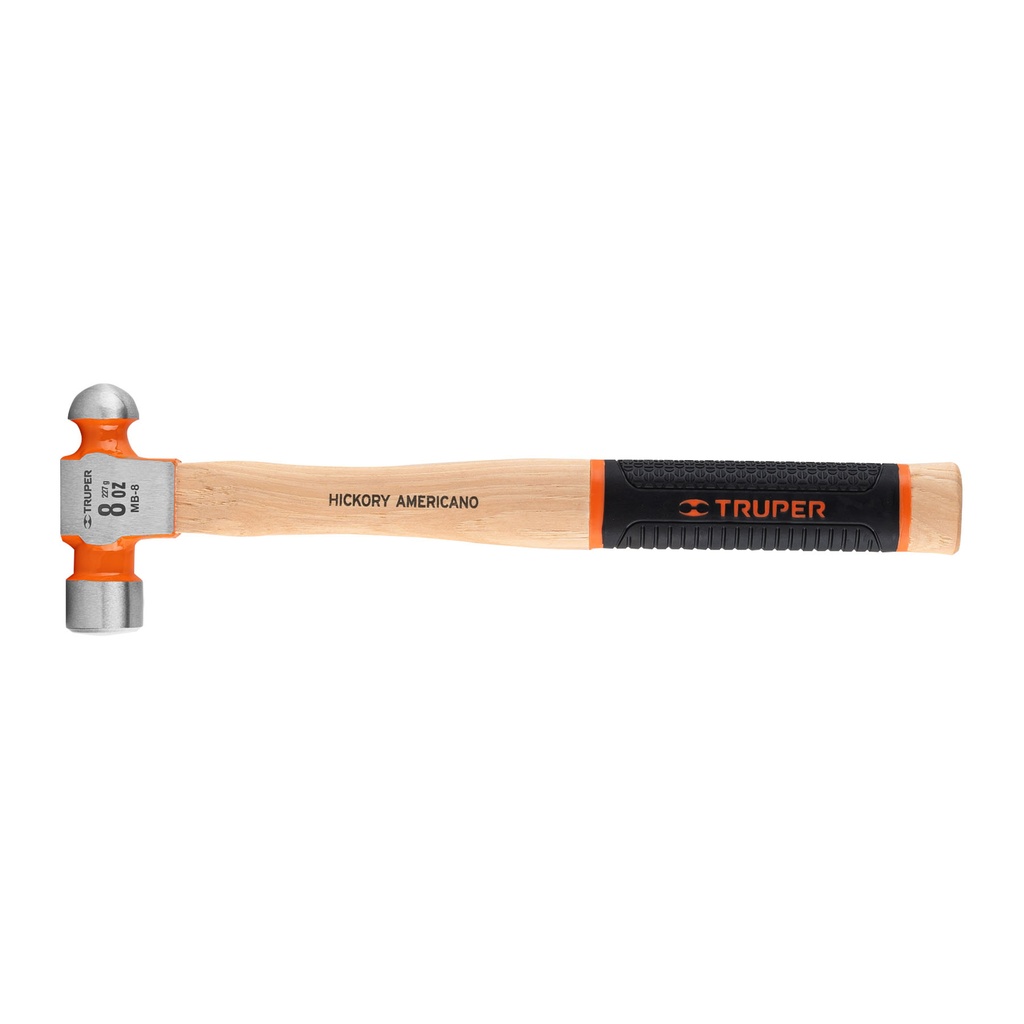 16900 / Martillo pulido de bola 8 oz mango hickory, Truper Grip