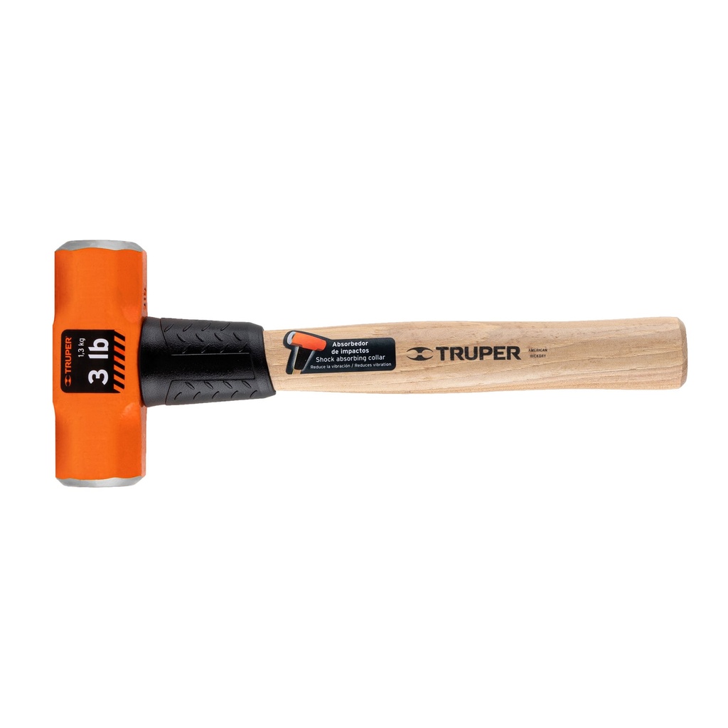 16507 / Marro octagonal 3 lb, mango de madera 12', Truper