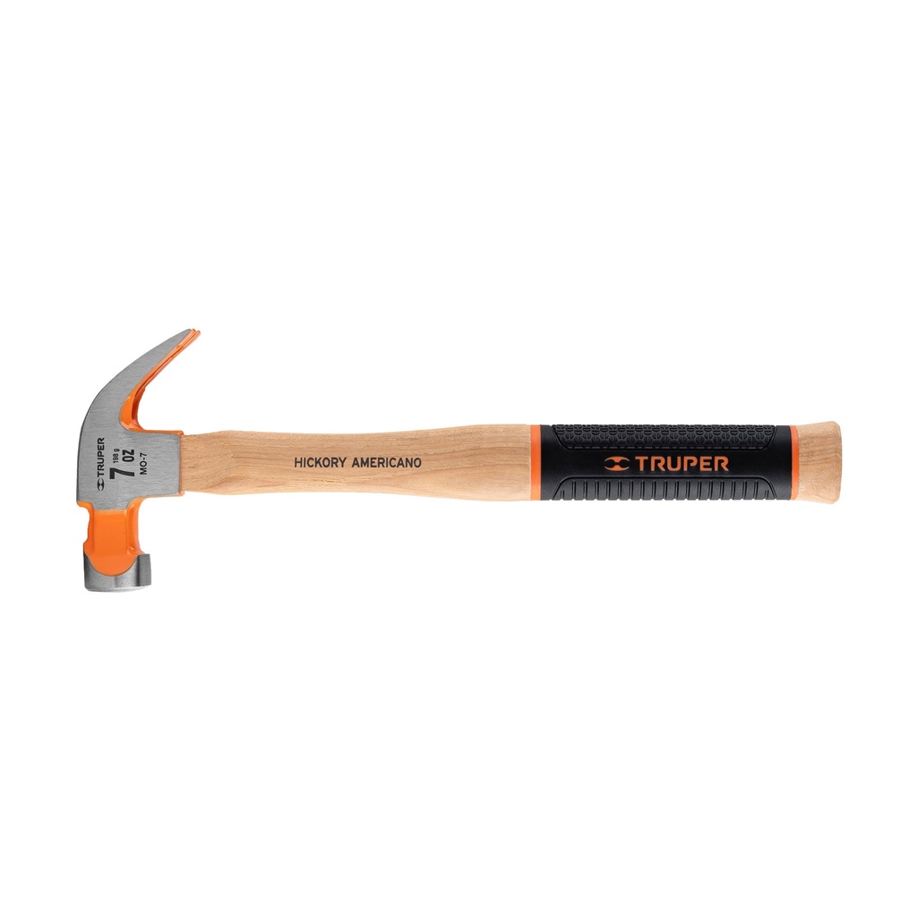16650 / Martillo pulido 7 oz uña curva, mango hickory, Truper Grip