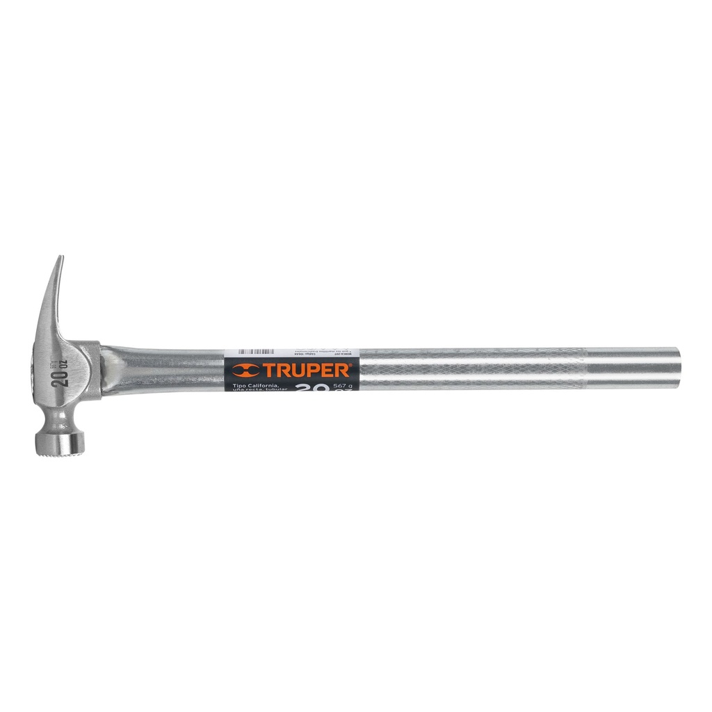10644 / Martillo tubular 20 oz uña California Ripper, cara fresada, Truper