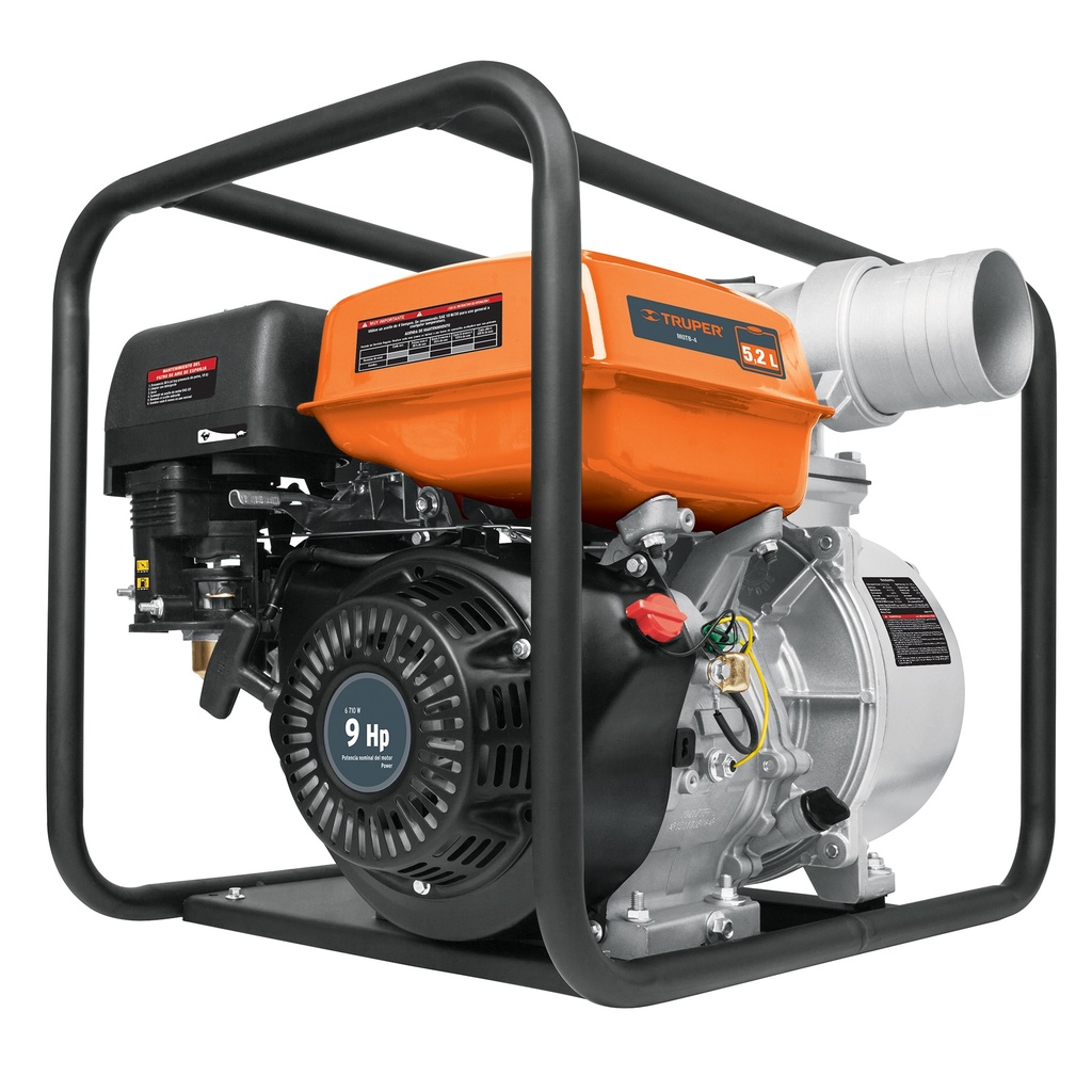 17118 / Motobomba autocebante 4' x 4' a gasolina 9 HP, Truper
