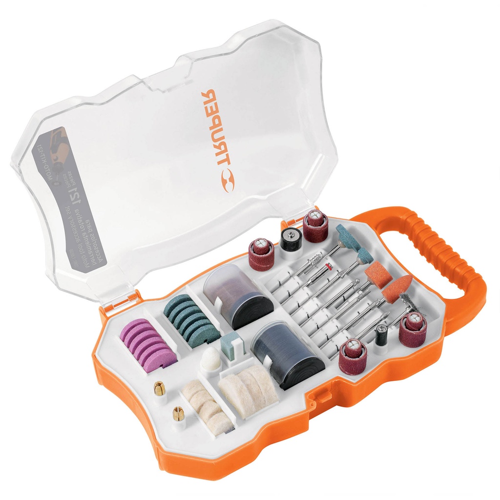 100757 / Kit con 121 accesorios para herramienta rotativa, Truper