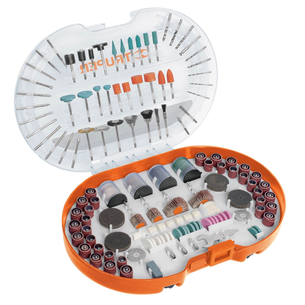 100729 / Kit con 276 accesorios para herramienta rotativa, Truper