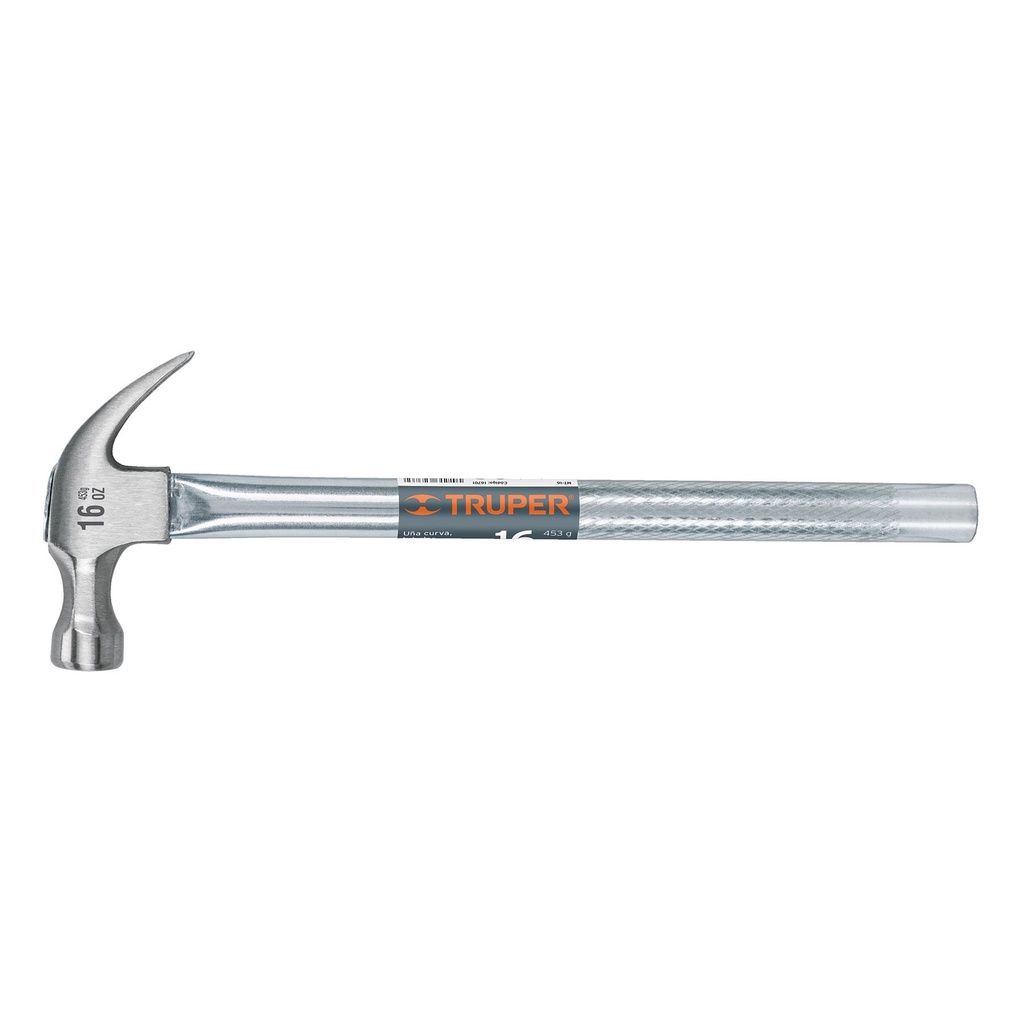 16701 / Martillo tubular pulido 16 oz uña curva, Truper