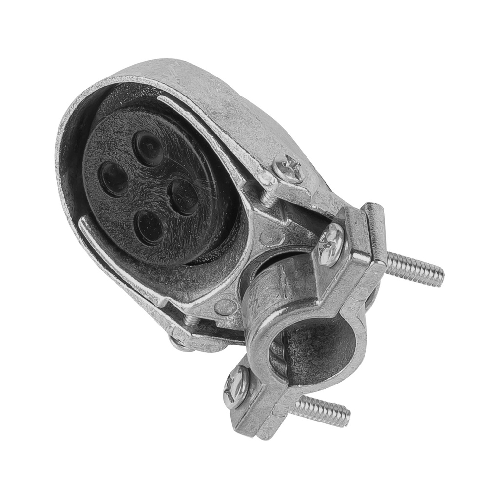 46942 / Mufa con abrazadera para tubo 1/2', Volteck