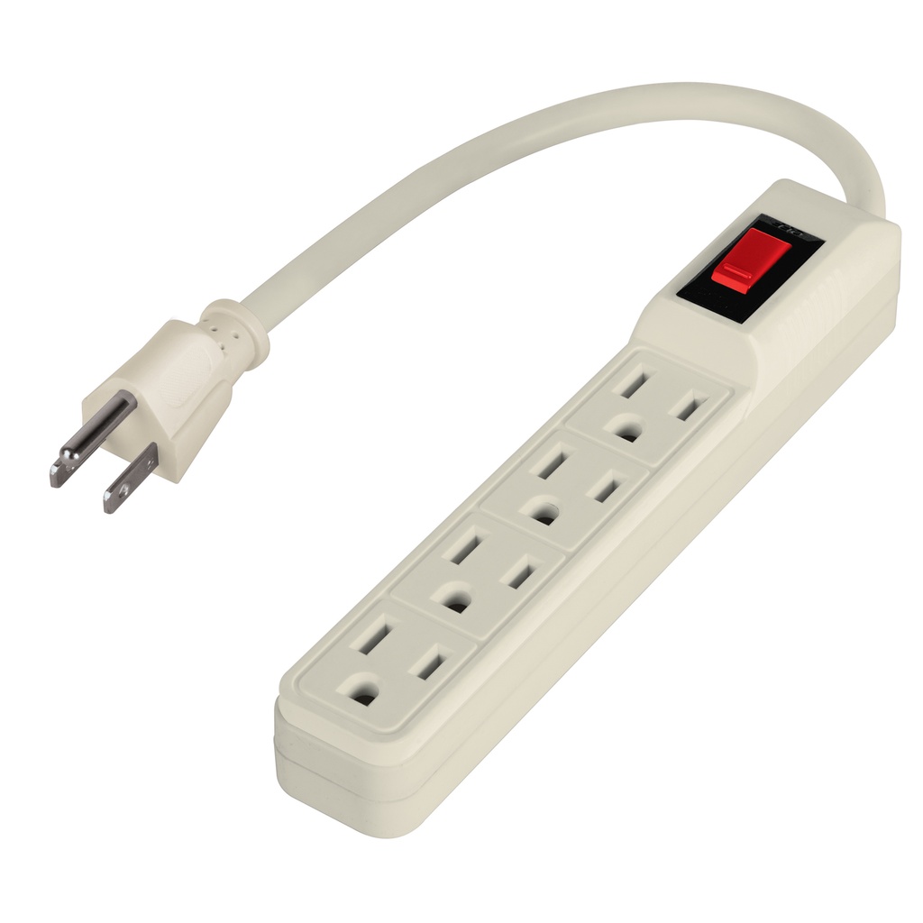 46181 / Multicontacto 16 AWG doméstico 4 entradas, Volteck