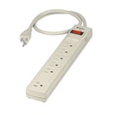 47182 / Multicontacto 16 AWG uso rudo con 6 entradas, Volteck