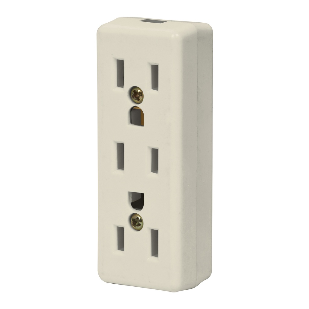 46813 / Multicontacto triple para extensión, 2 polos + tierra, Volteck