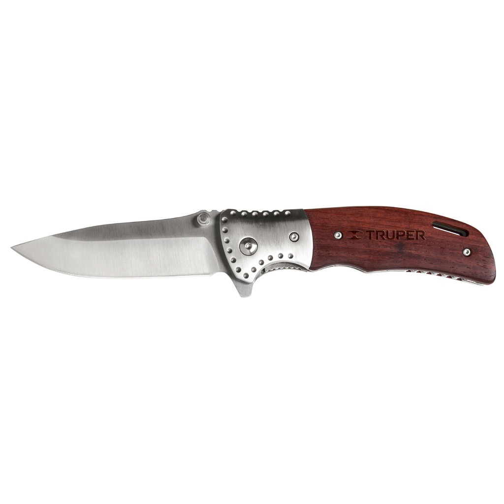 17023 / Navaja abatible 4-3/4' mango de madera, Truper