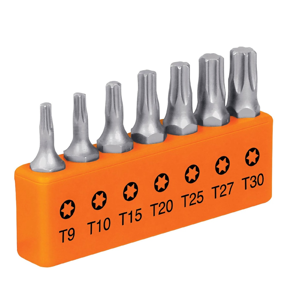 17795 / Juego de 7 puntas torx combinadas largo 1', Truper Expert