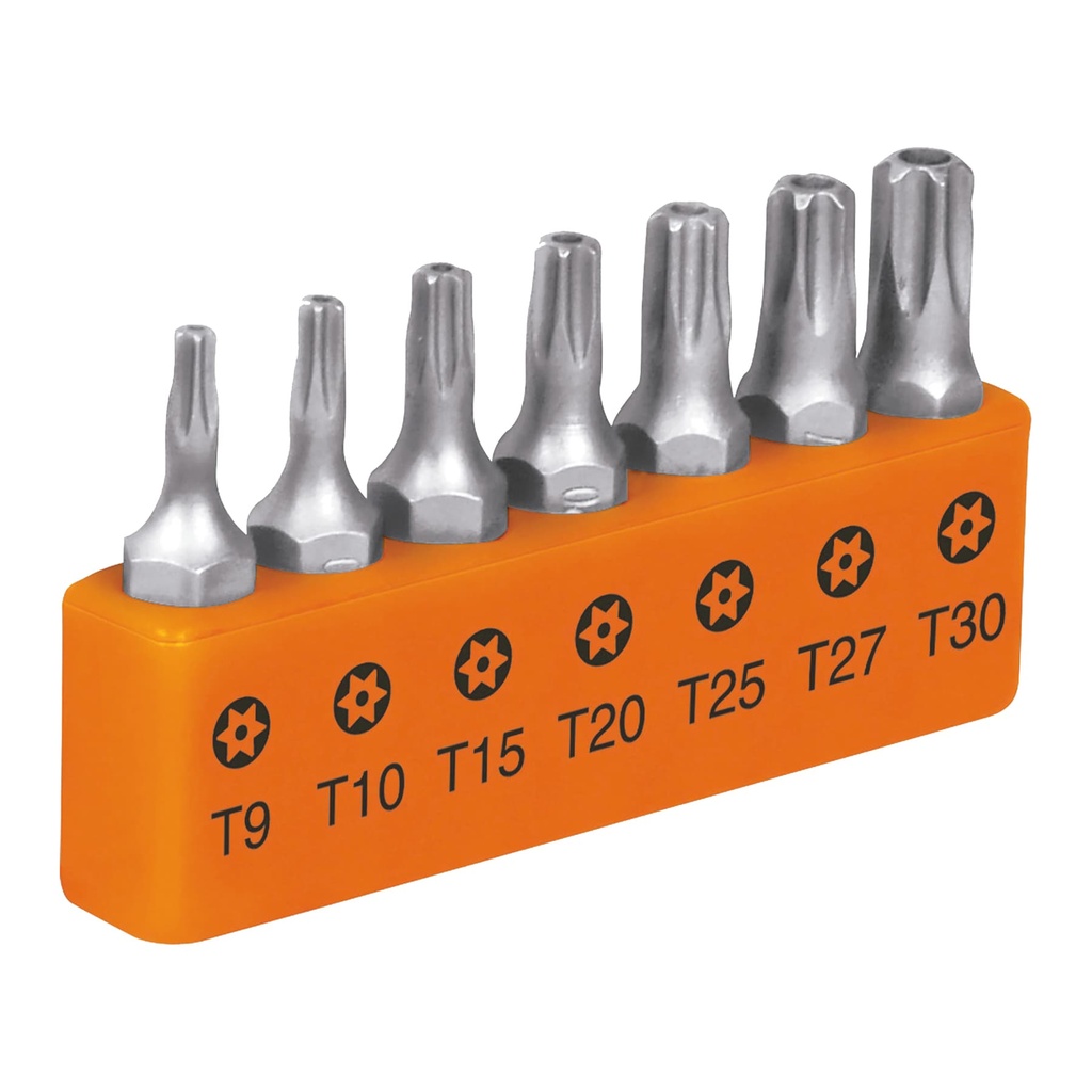 17797 / Juego de 7 puntas torx combinadas c/seguro largo 1', Expert