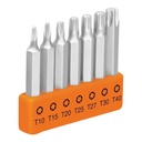 17796 / Juego de 7 puntas torx combinadas largo 2', Truper Expert