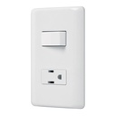 25077 / Placa armada contacto e interruptor sencillo, Volteck Basic