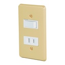 46388 / Placa armada contacto e interruptor, línea Económica, Volteck
