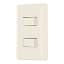 26640 / Placa armada, 2 interruptores, marfil, Volteck
