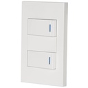 45602 / Placa armada 2 interruptores 1de 3vías,1 mod,Española,blanco, Volteck