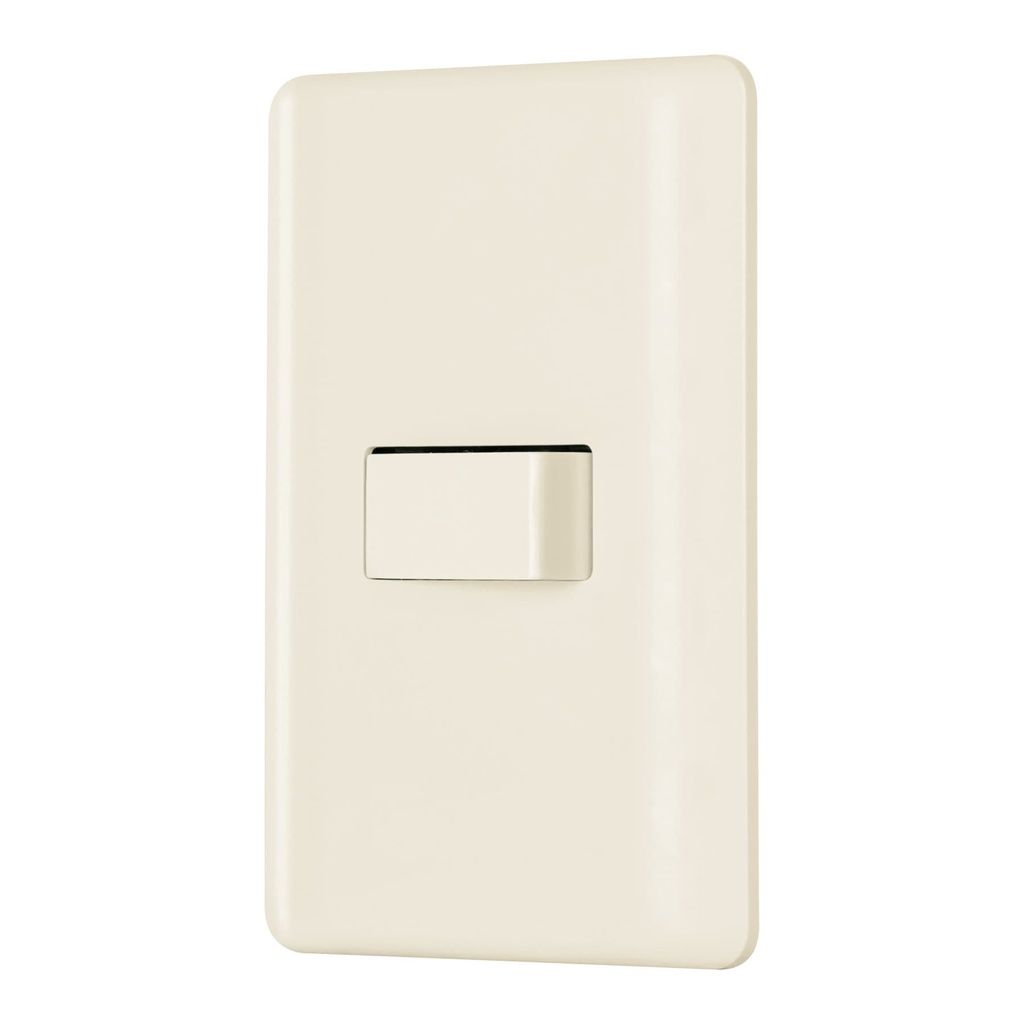 26641 / Placa armada 1 interruptor de escalera, marfil, Basic, Volteck