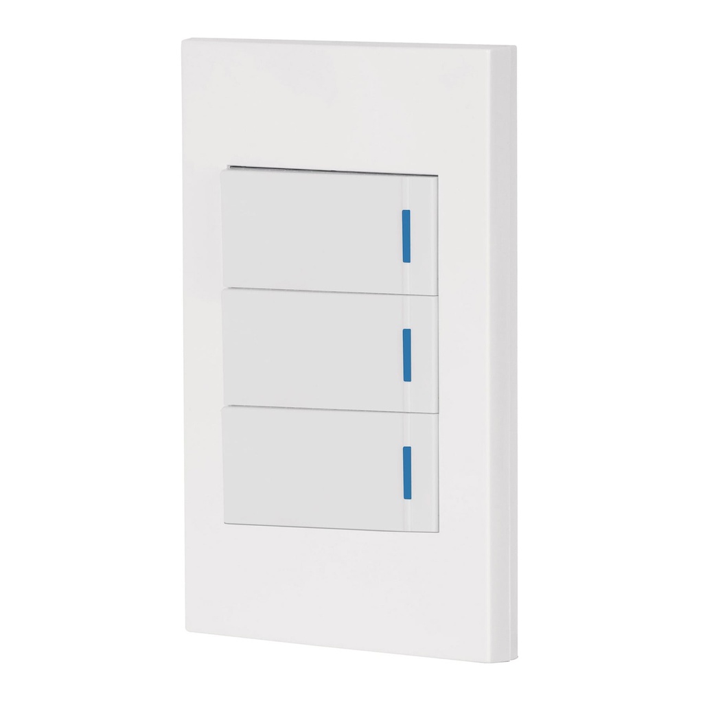 45606 / Placa armada 3 interruptores 1de 3vías,1 mod,Española,blanco, Volteck