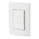 46497 / Placa armada interruptores sencillos y escalera, Oslo,blanco, Volteck