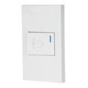 45604 / Placa armada 1 interruptor de timbre,1.5mod, Española,blanco, Volteck