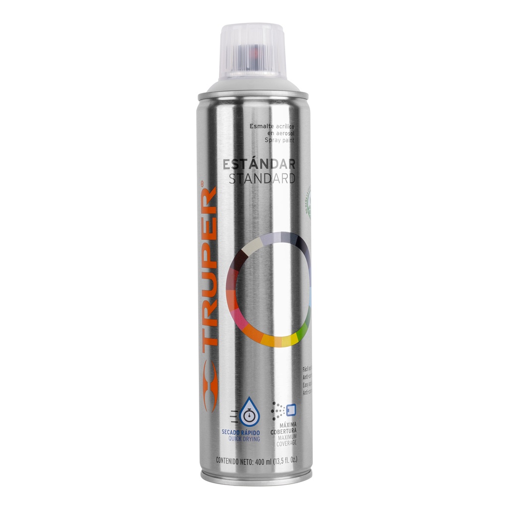 12731 / Pintura en aerosol, transparente mate, bote esbelto, 400 ml, Truper