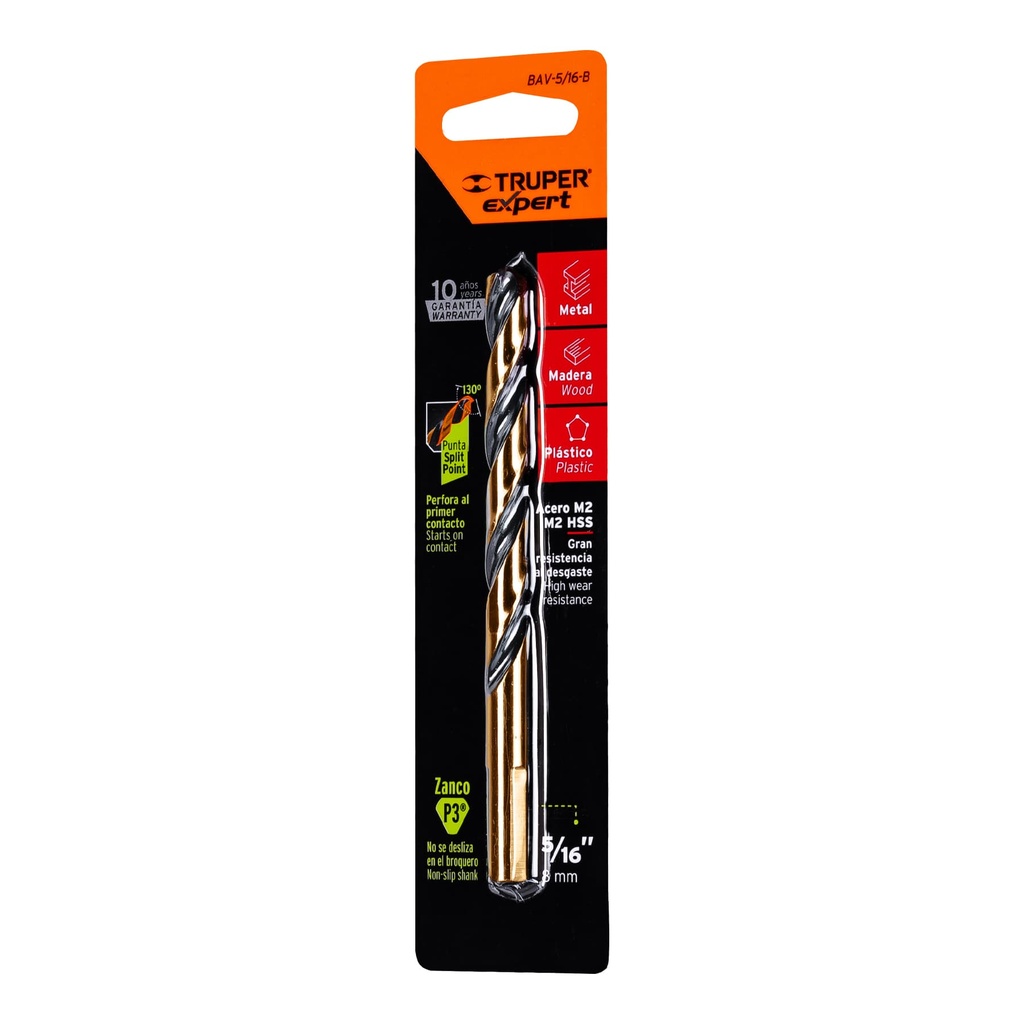 12747 / Broca HSS 5/16' Trugold para metal en blíster, Expert