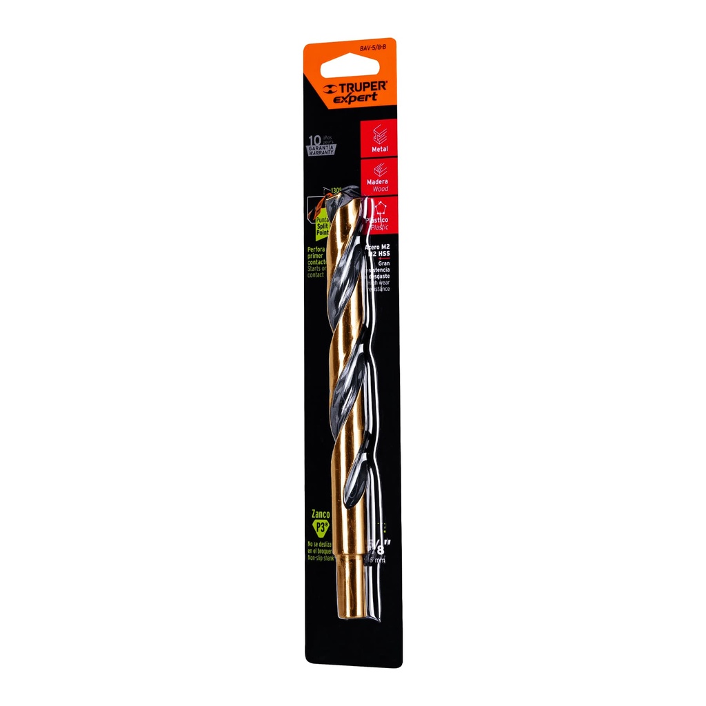 12751 / Broca HSS 5/8' Trugold para metal en blíster, Expert