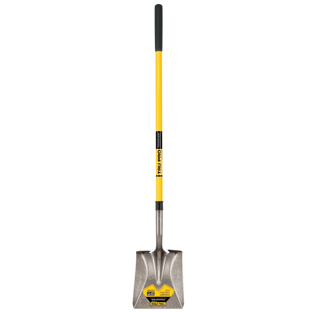 17167 / Pala cuadrada Tru Pro, mango largo de fibra de vidrio 48', Truper