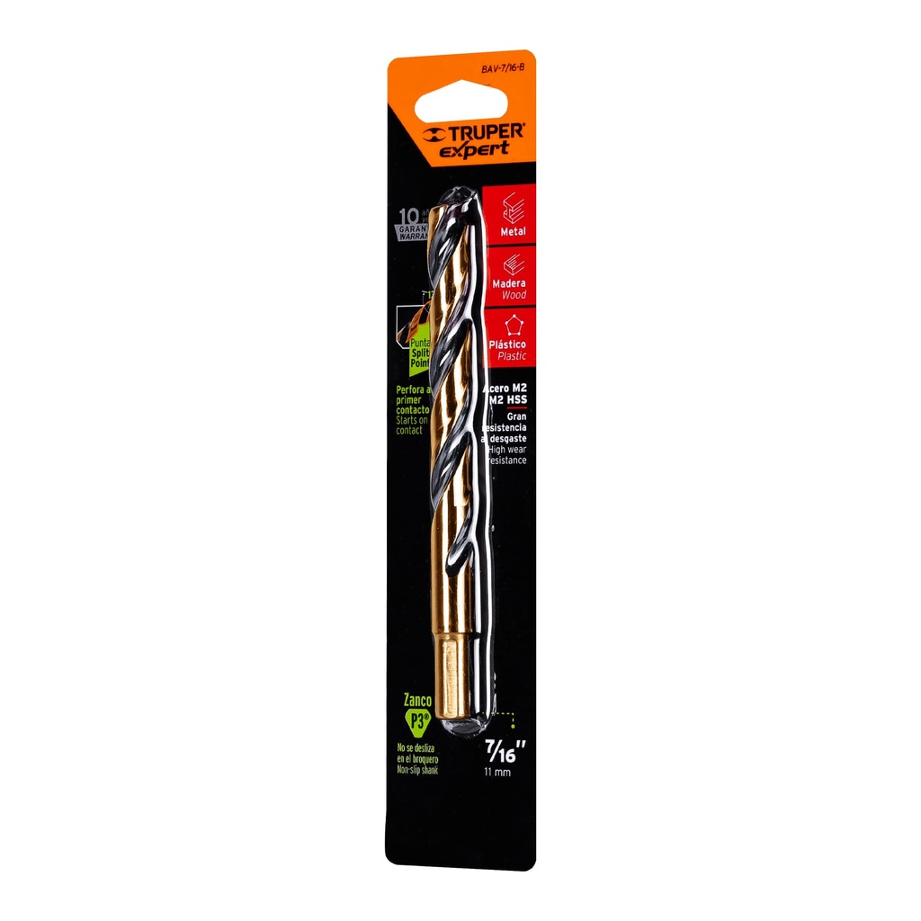 12749 / Broca HSS 7/16' Trugold para metal en blíster, Expert